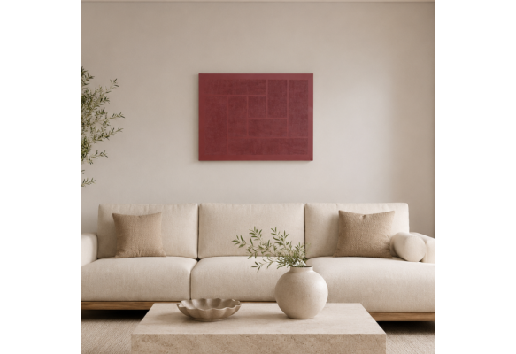 Luna Modern Dokulu Tablo Bordo 50×70 cm